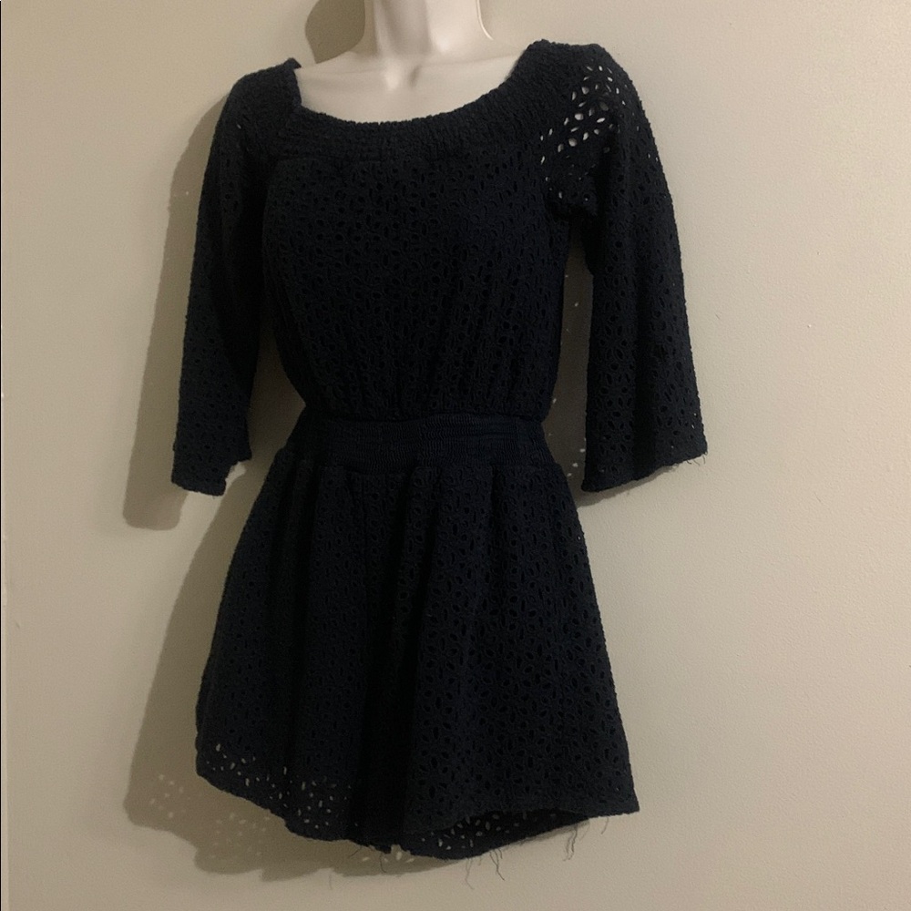 Chloe Oliver romper black eyelet  XS